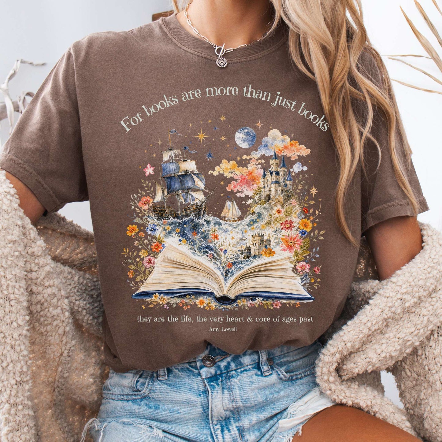 For Books Are More Than Books Amy Lowell Literary T-Shirt