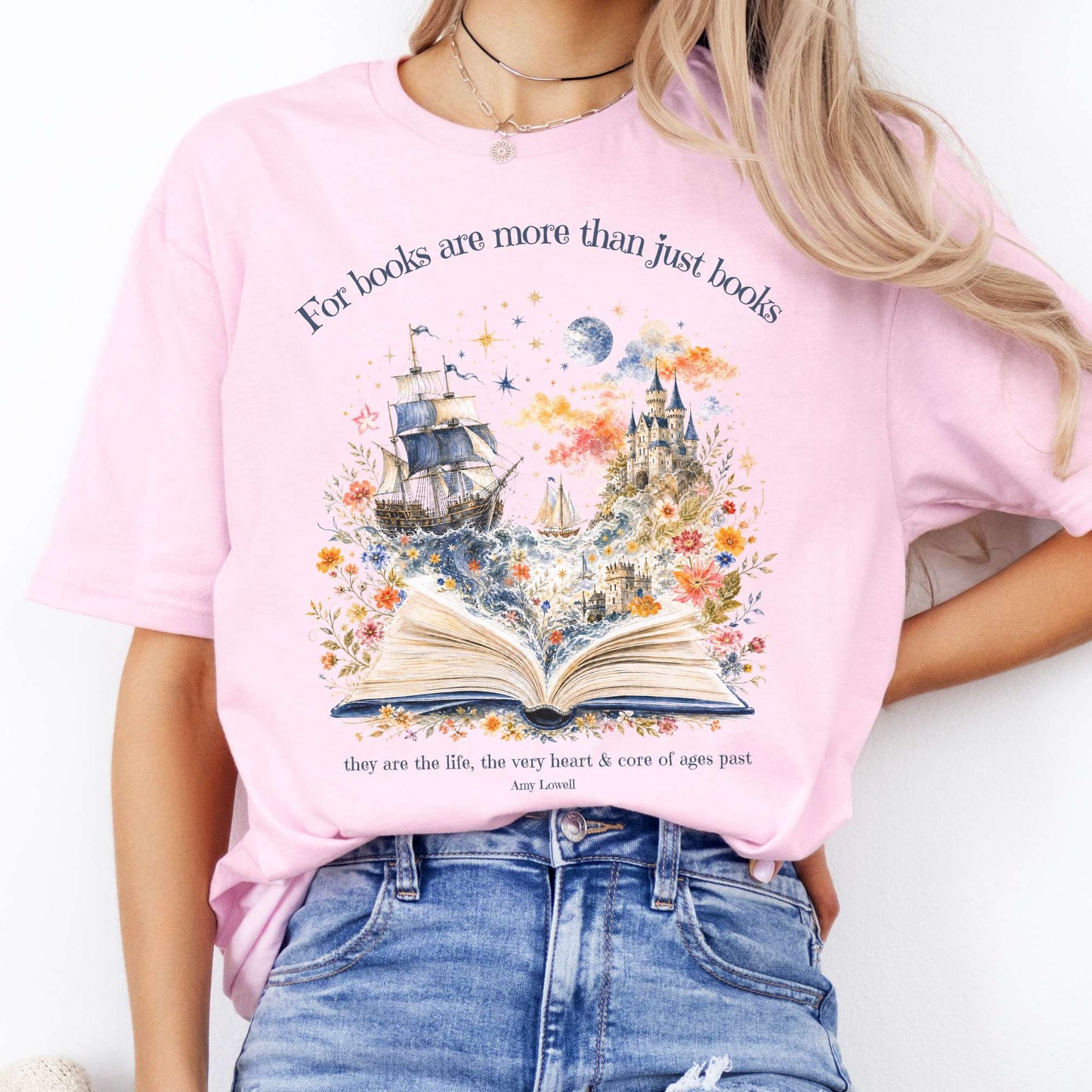 For Books Are More Than Books Amy Lowell Literary T-Shirt
