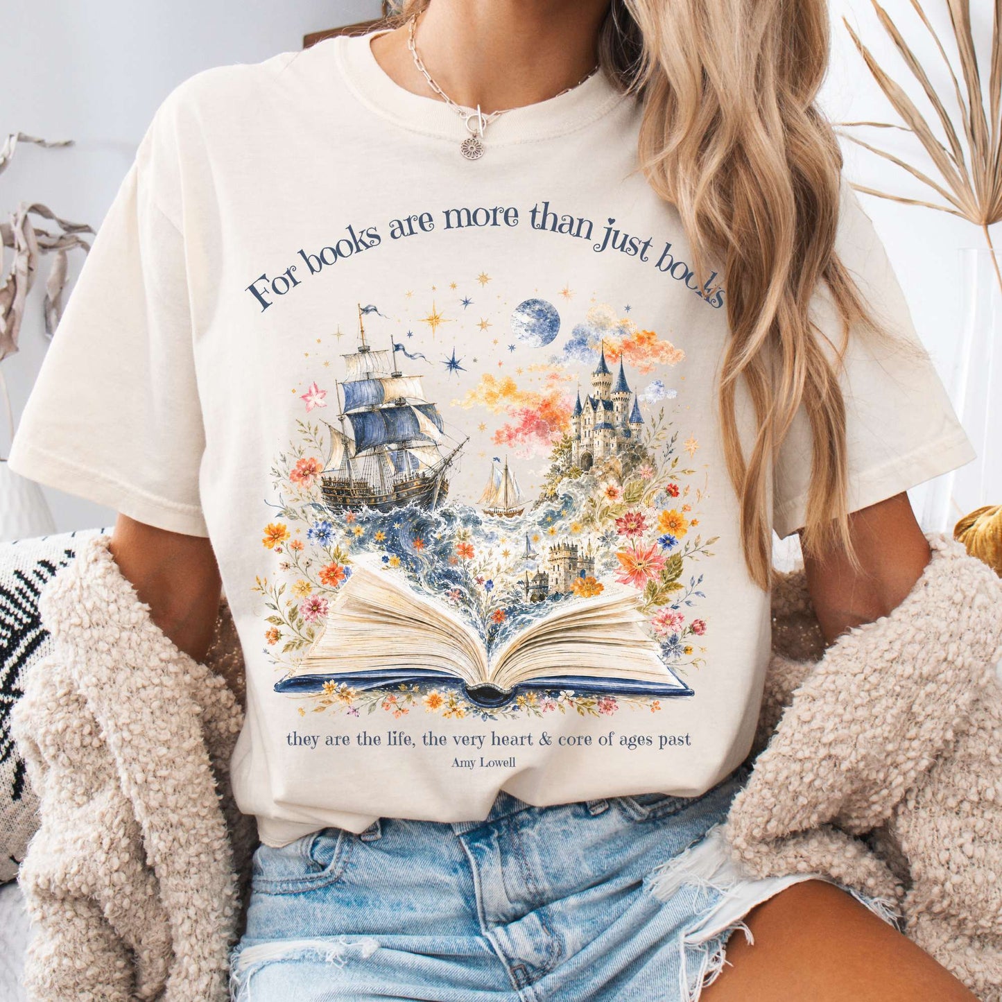 For Books Are More Than Books Amy Lowell Literary T-Shirt