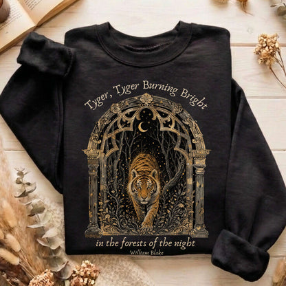 Tyger, Tyger Burning Bright William Blake Literary Sweatshirt