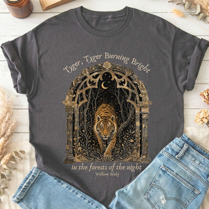 Tyger, Tyger Burning Bright William Blake Literary T-Shirt