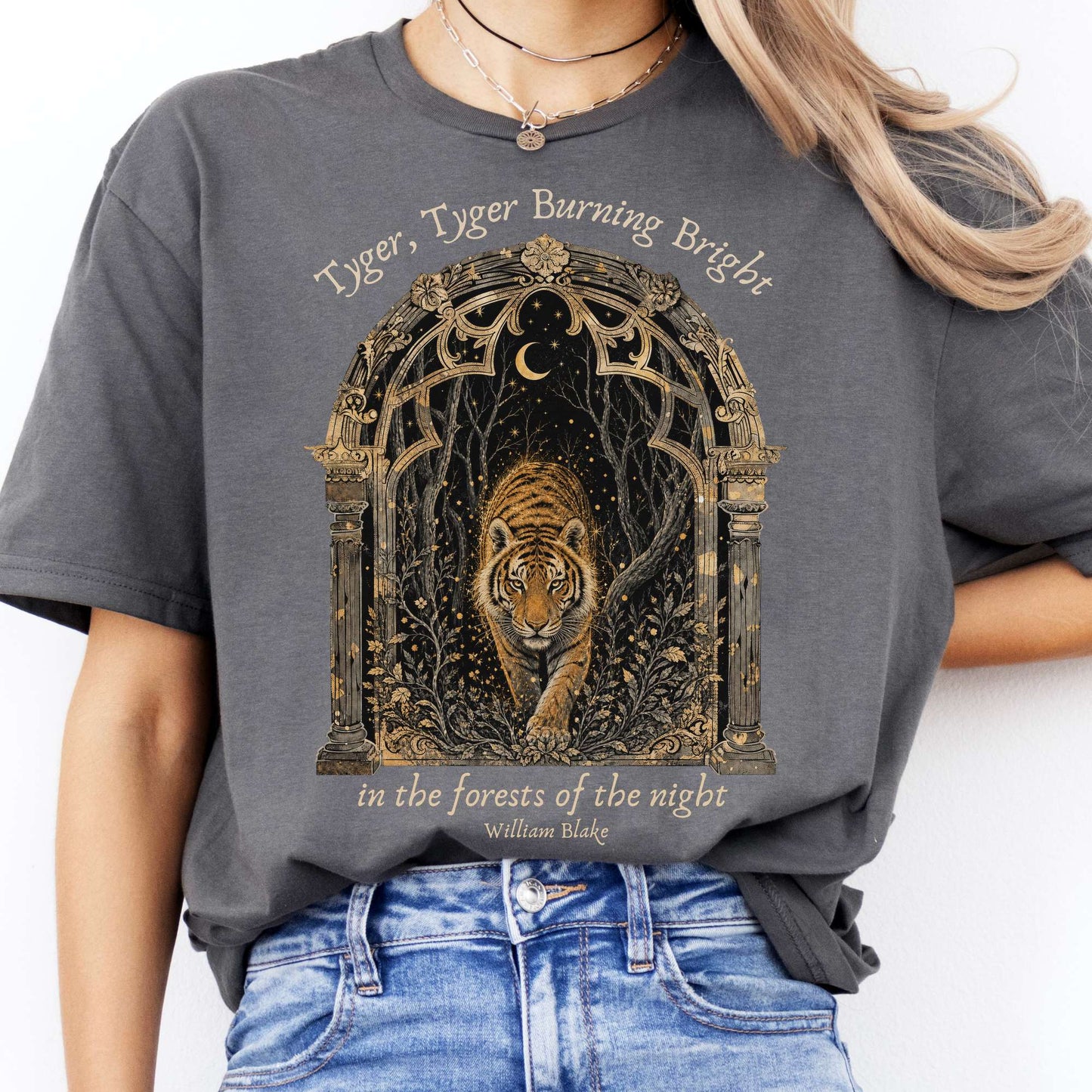 Tyger, Tyger Burning Bright William Blake Literary T-Shirt