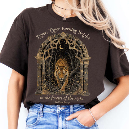 Tyger, Tyger Burning Bright William Blake Literary T-Shirt