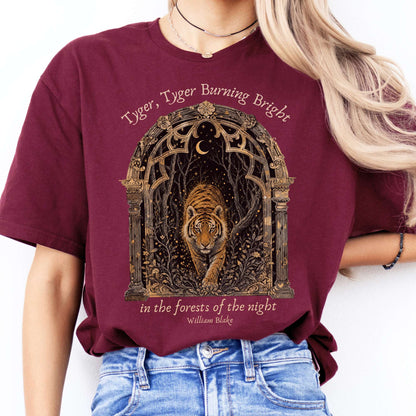 Tyger, Tyger Burning Bright William Blake Literary T-Shirt