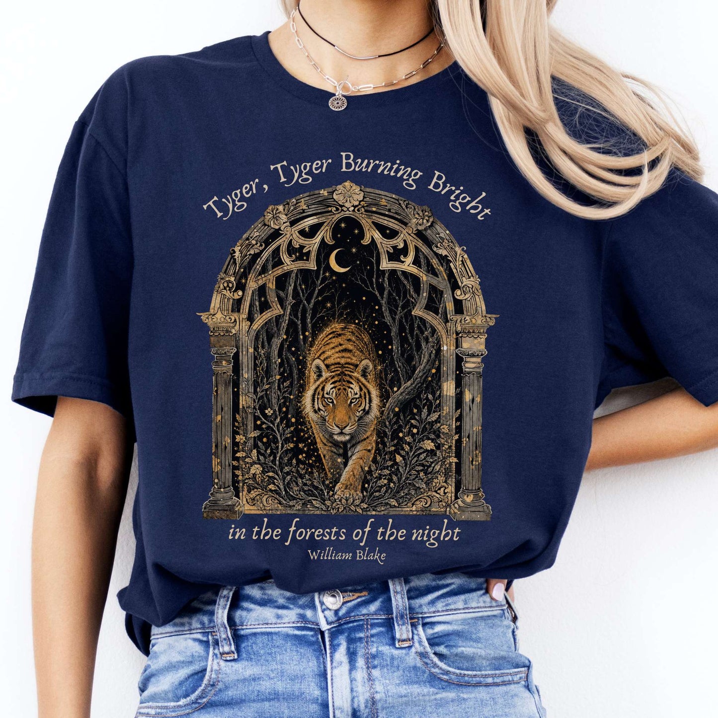 Tyger, Tyger Burning Bright William Blake Literary T-Shirt
