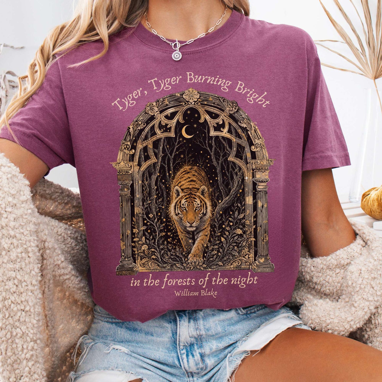 Tyger, Tyger Burning Bright William Blake Literary T-Shirt