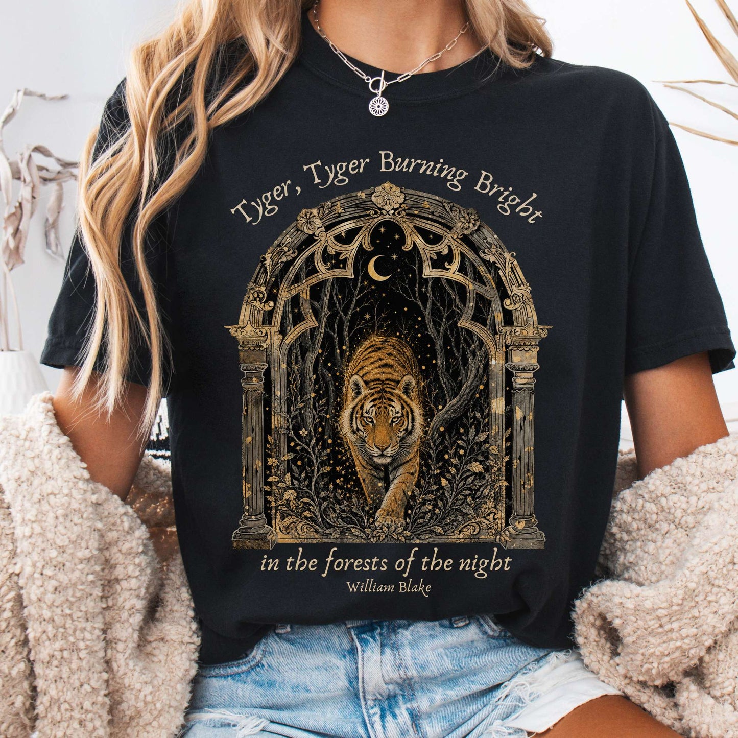 Tyger, Tyger Burning Bright William Blake Literary T-Shirt