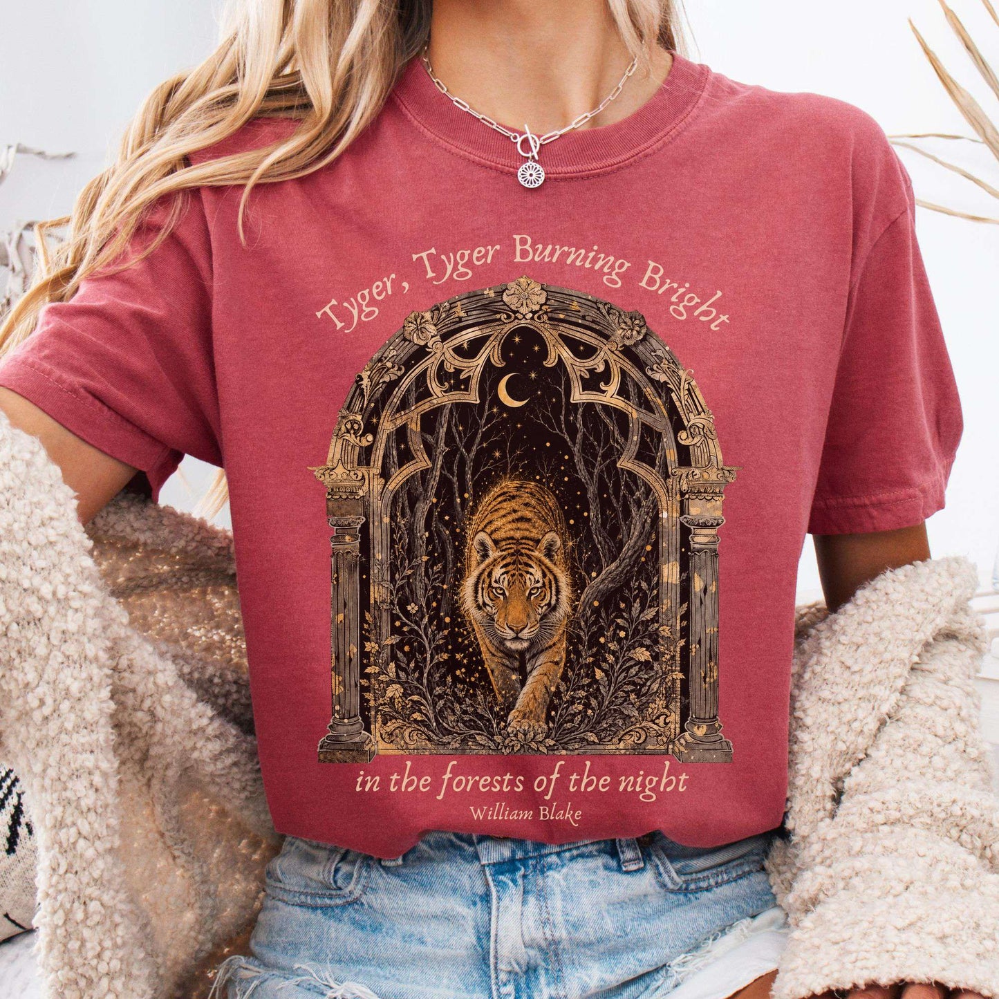 Tyger, Tyger Burning Bright William Blake Literary T-Shirt