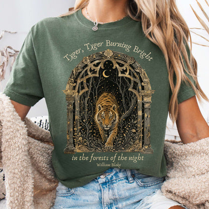 Tyger, Tyger Burning Bright William Blake Literary T-Shirt