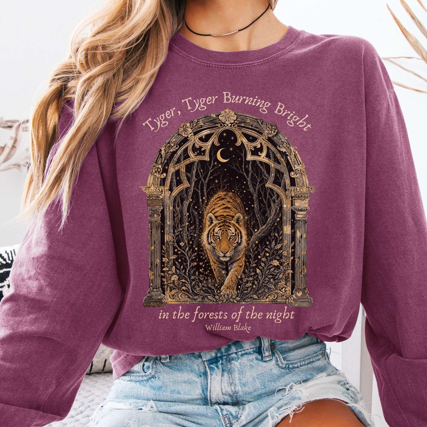Tyger, Tyger Burning Bright William Blake Literary Long Sleeve