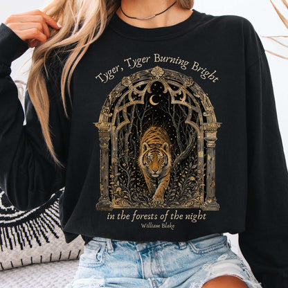 Tyger, Tyger Burning Bright William Blake Literary Long Sleeve