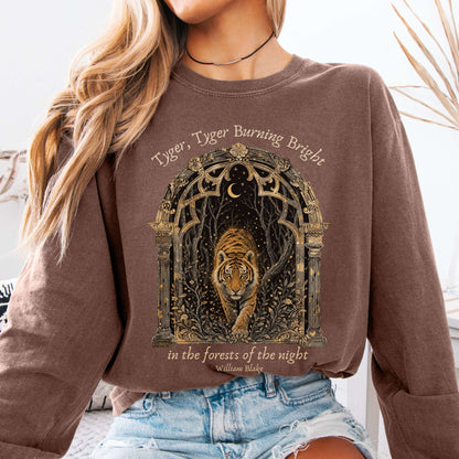 Tyger, Tyger Burning Bright William Blake Literary Long Sleeve