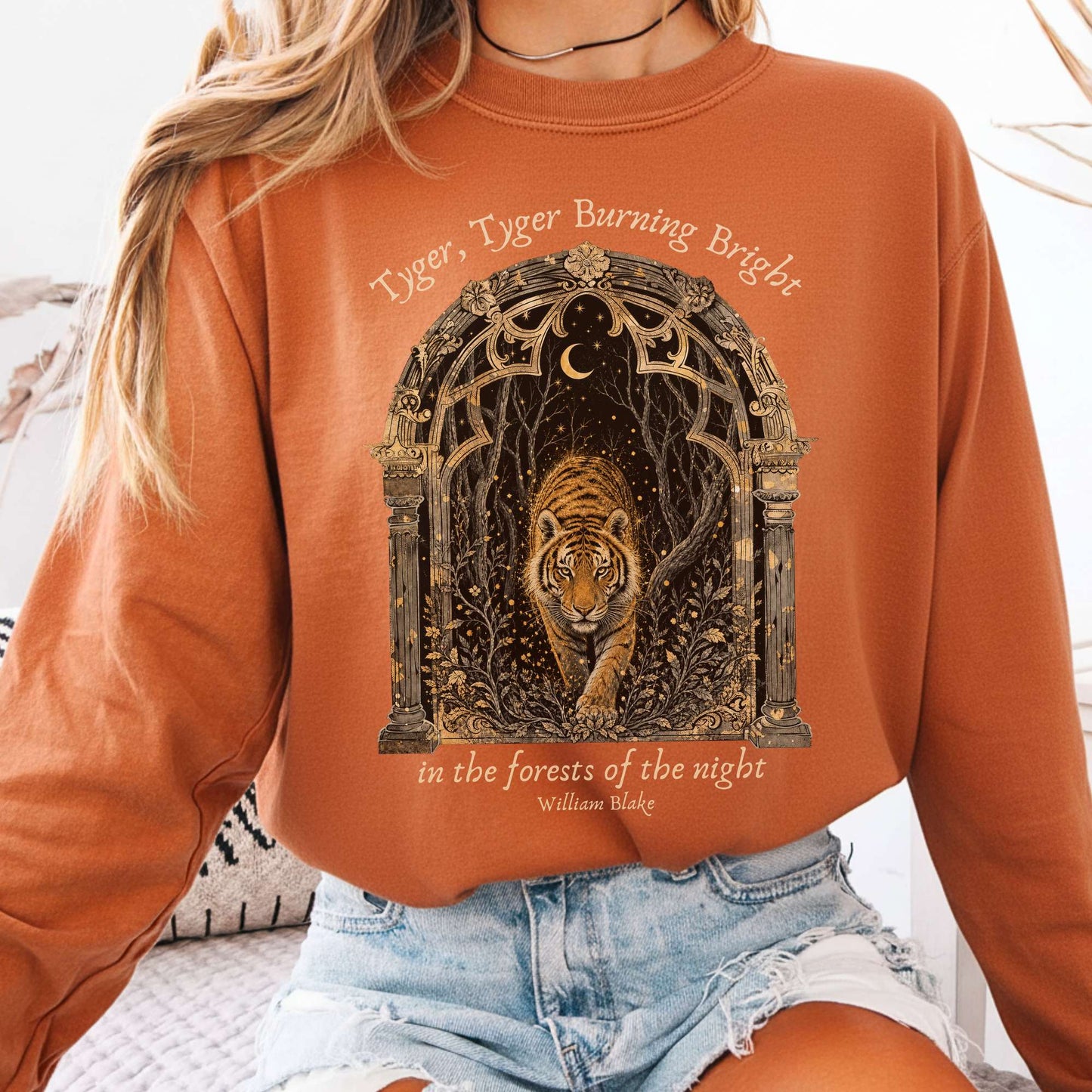 Tyger, Tyger Burning Bright William Blake Literary Long Sleeve