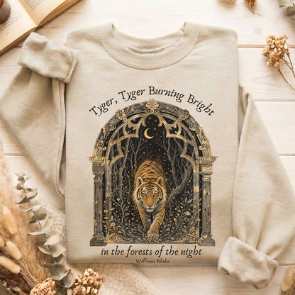 Tyger, Tyger Burning Bright William Blake Literary Sweatshirt
