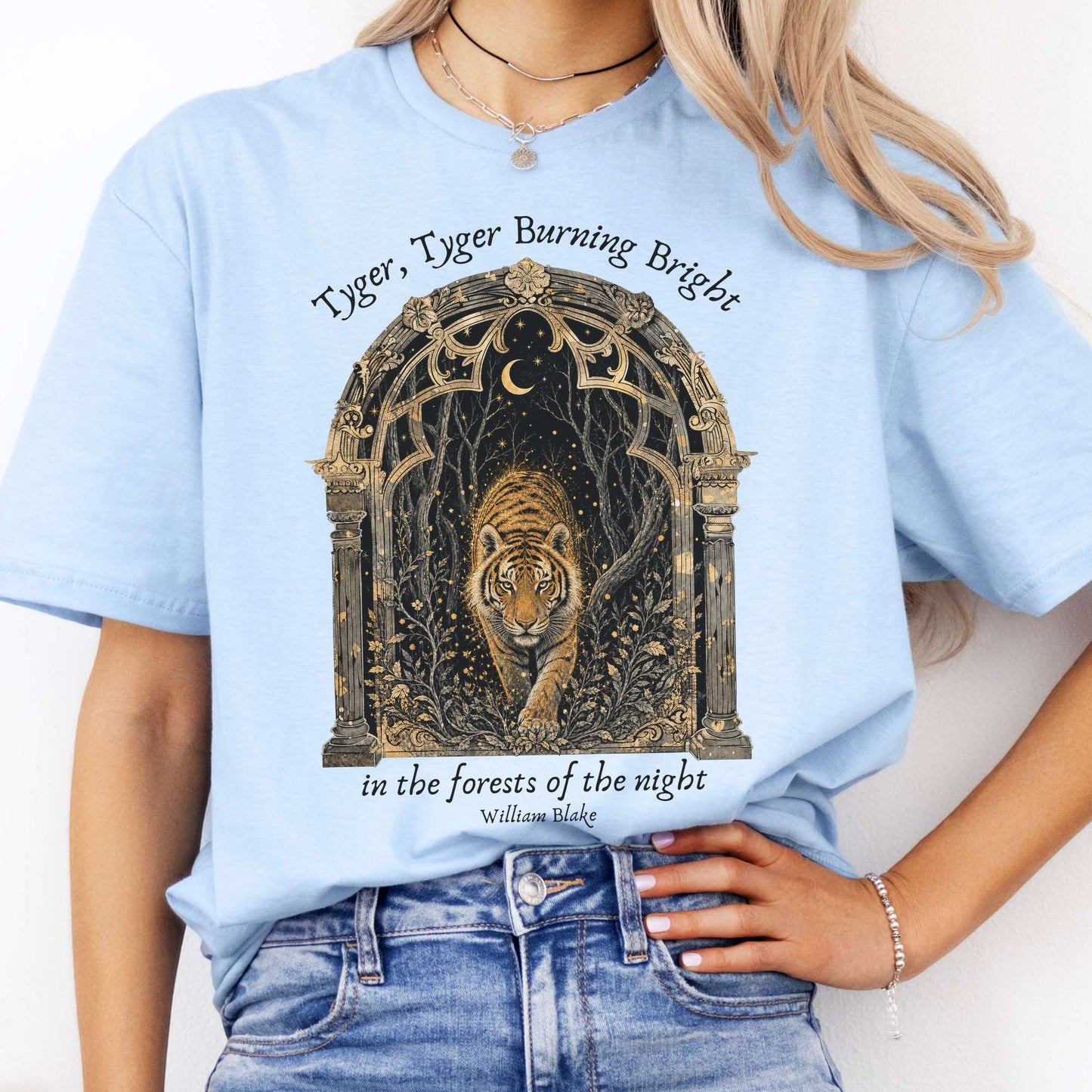 Tyger, Tyger Burning Bright William Blake Literary T-Shirt