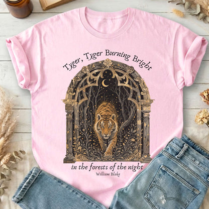 Tyger, Tyger Burning Bright William Blake Literary T-Shirt