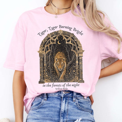 Tyger, Tyger Burning Bright William Blake Literary T-Shirt