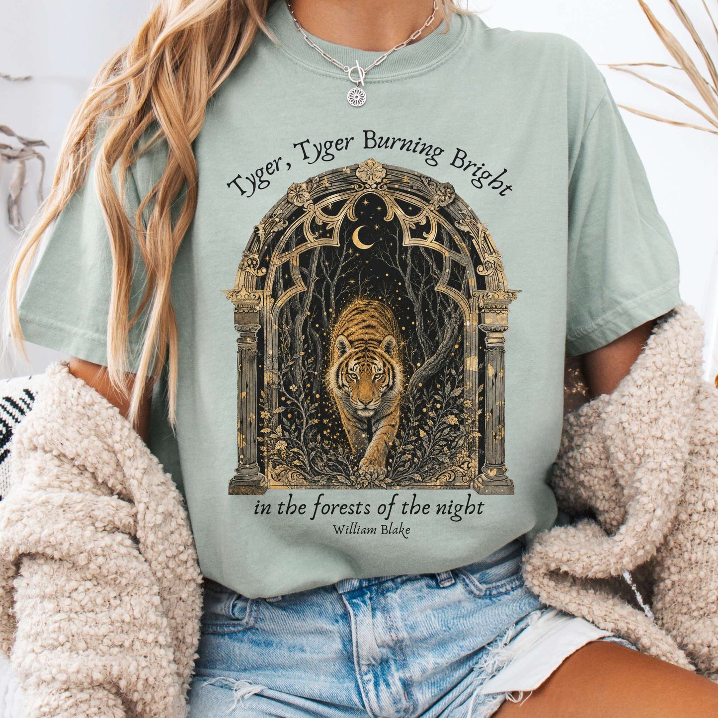 Tyger, Tyger Burning Bright William Blake Literary T-Shirt