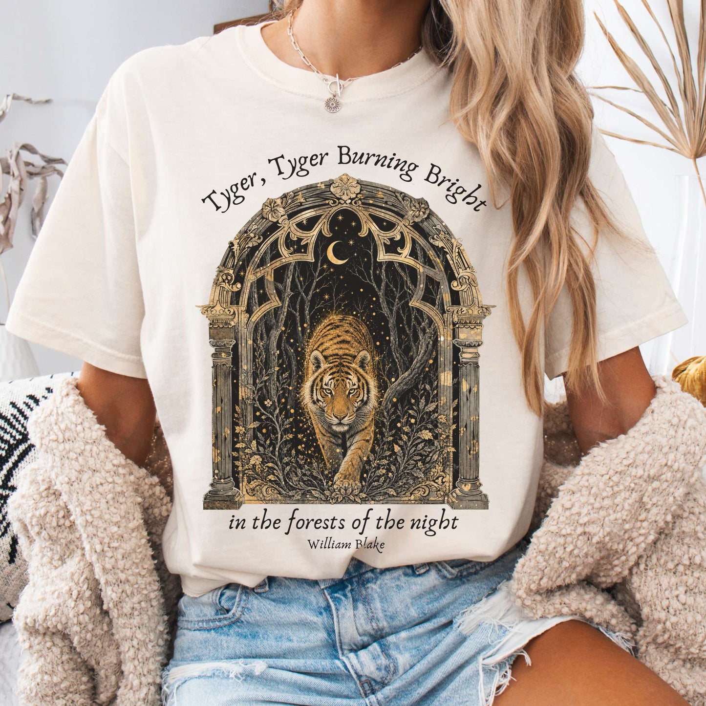 Tyger, Tyger Burning Bright William Blake Literary T-Shirt