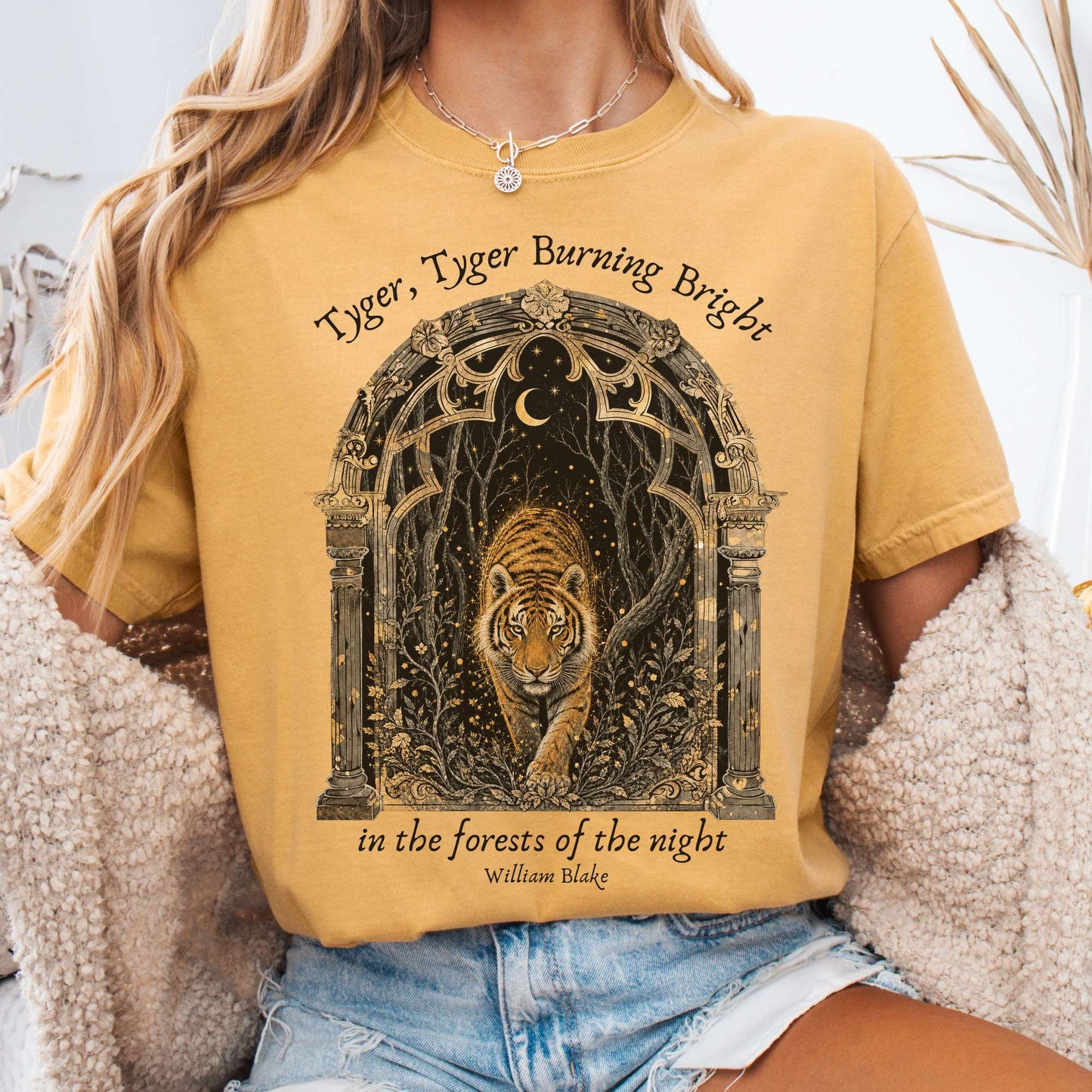 Tyger, Tyger Burning Bright William Blake Literary T-Shirt