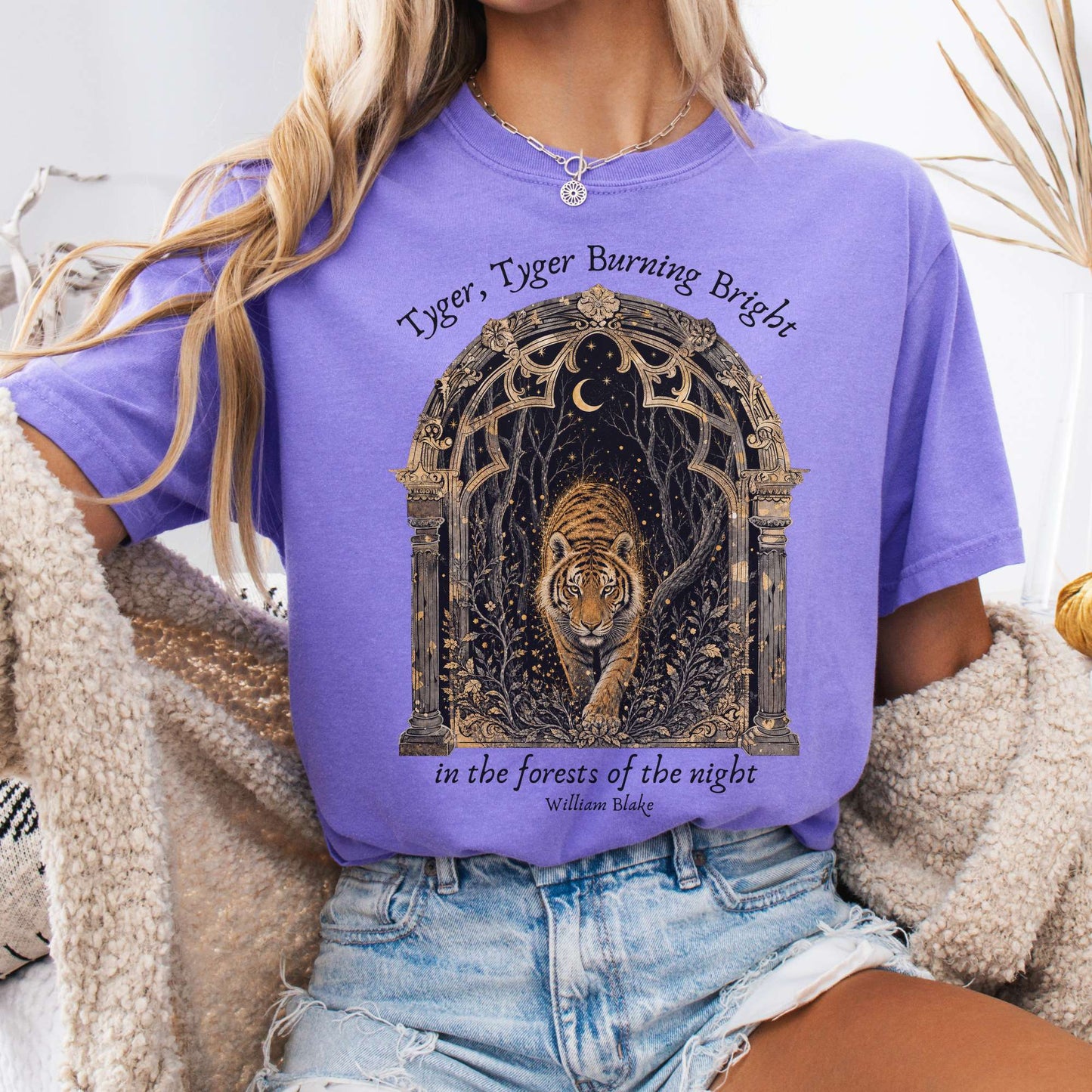 Tyger, Tyger Burning Bright William Blake Literary T-Shirt