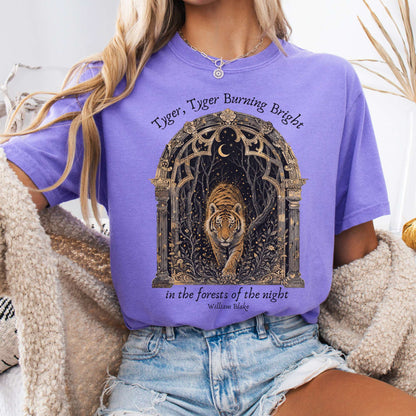 Tyger, Tyger Burning Bright William Blake Literary T-Shirt