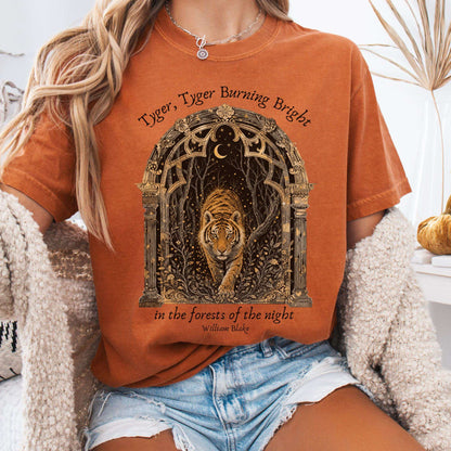 Tyger, Tyger Burning Bright William Blake Literary T-Shirt