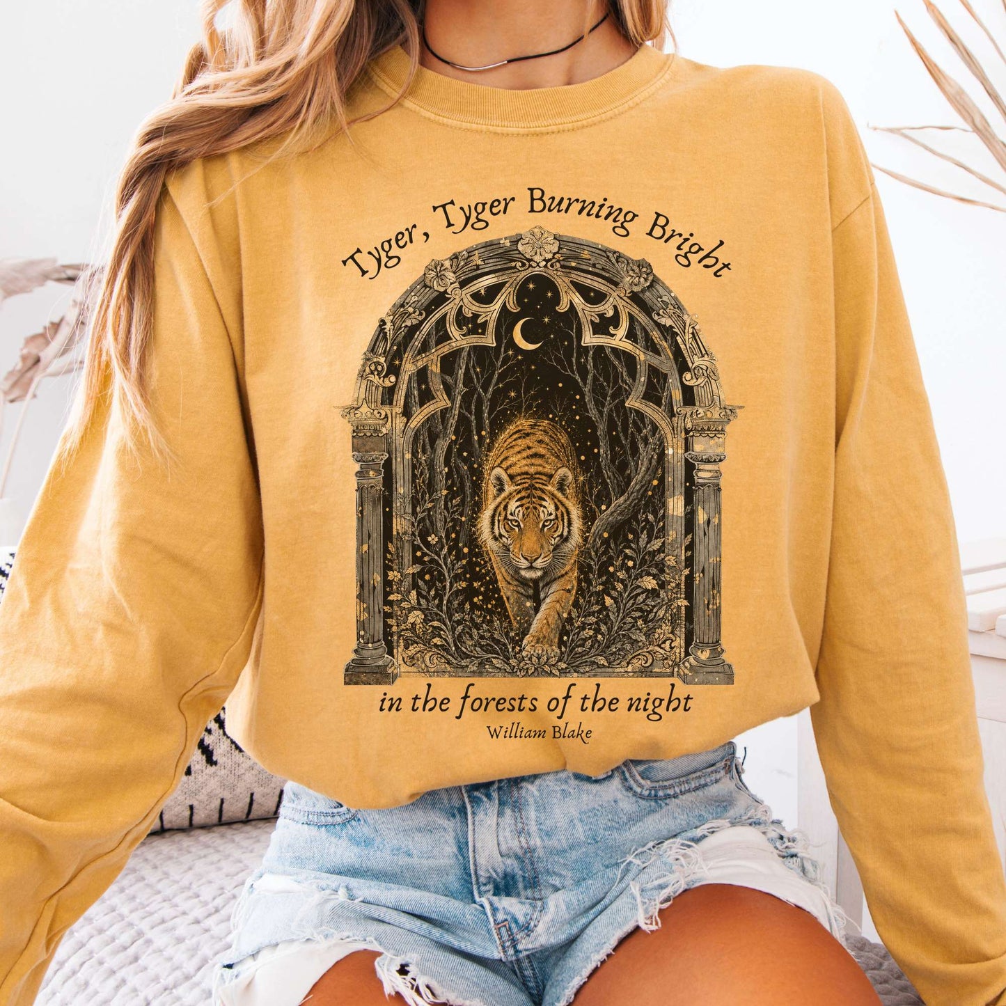 Tyger, Tyger Burning Bright William Blake Literary Long Sleeve