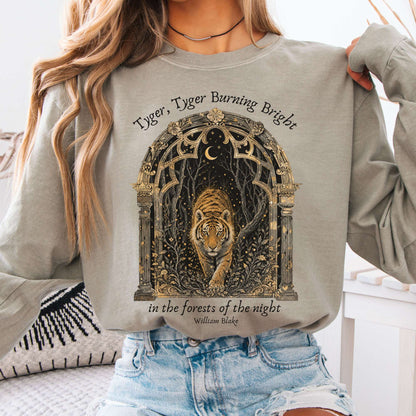 Tyger, Tyger Burning Bright William Blake Literary Long Sleeve