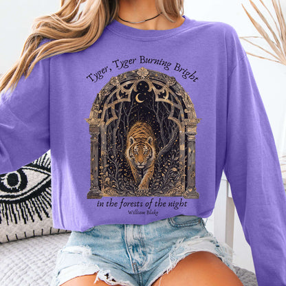 Tyger, Tyger Burning Bright William Blake Literary Long Sleeve