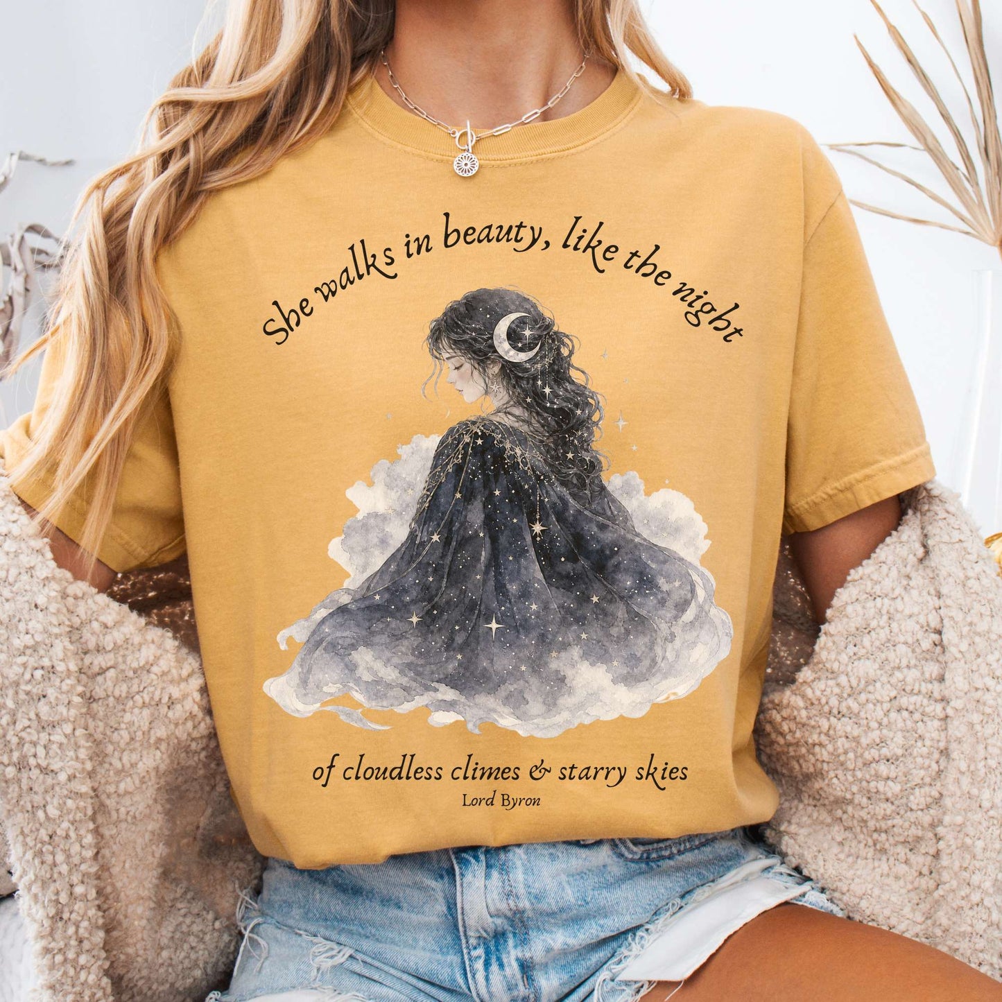 She Walks in Beauty Lord Byron Literary T-Shirt