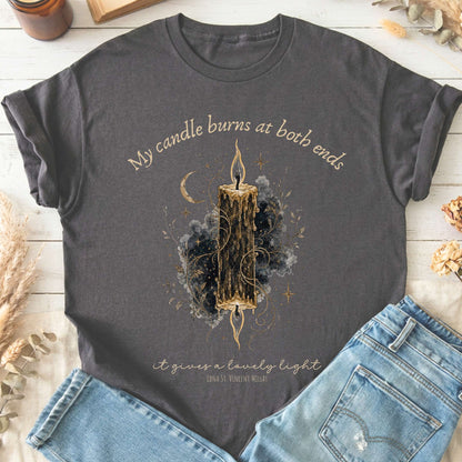 My Candle Burns at Both Ends Edna St. Vincent Millay Literary T-Shirt