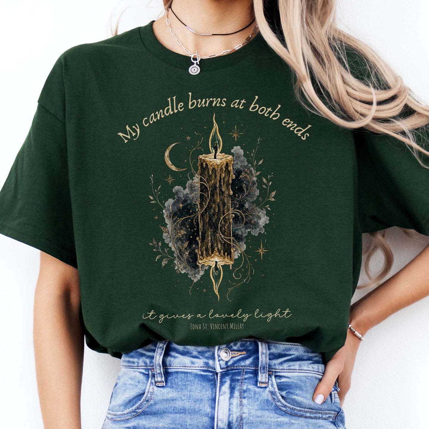 My Candle Burns at Both Ends Edna St. Vincent Millay Literary T-Shirt