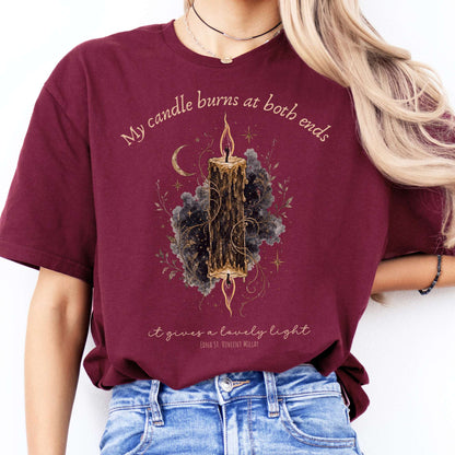 My Candle Burns at Both Ends Edna St. Vincent Millay Literary T-Shirt