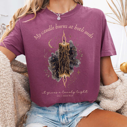 My Candle Burns at Both Ends Edna St. Vincent Millay Literary T-Shirt