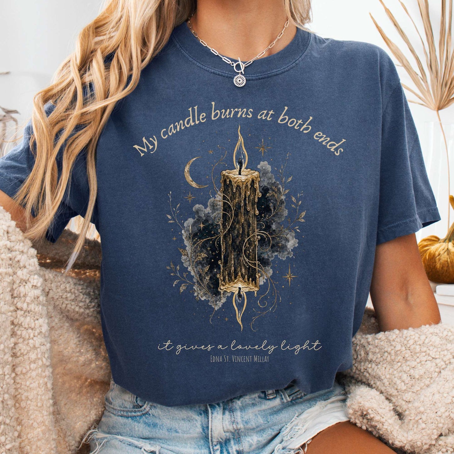 My Candle Burns at Both Ends Edna St. Vincent Millay Literary T-Shirt