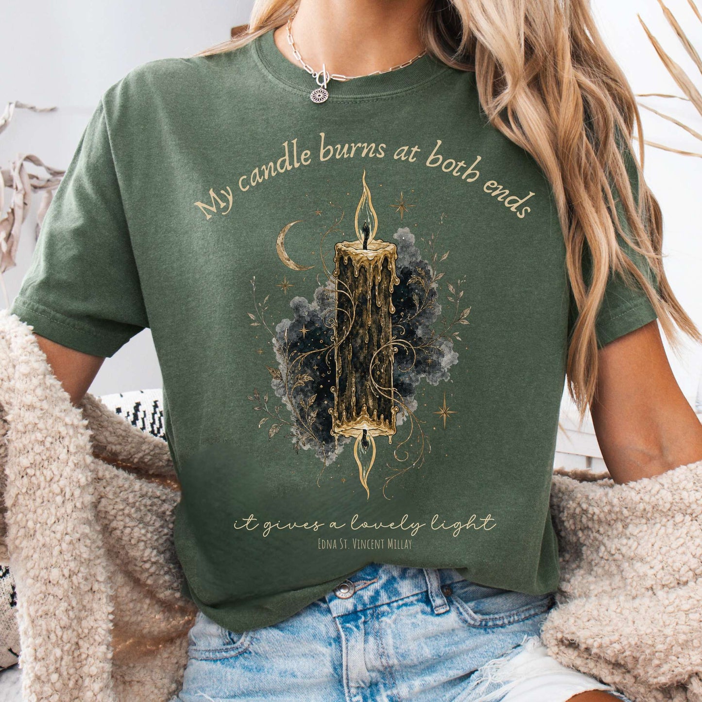 My Candle Burns at Both Ends Edna St. Vincent Millay Literary T-Shirt