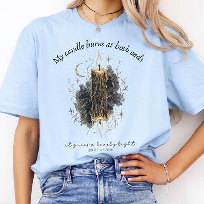 My Candle Burns at Both Ends Edna St. Vincent Millay Literary T-Shirt
