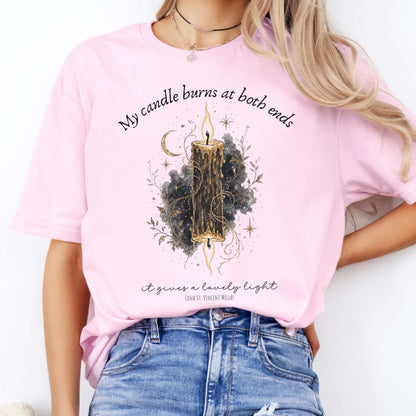 My Candle Burns at Both Ends Edna St. Vincent Millay Literary T-Shirt