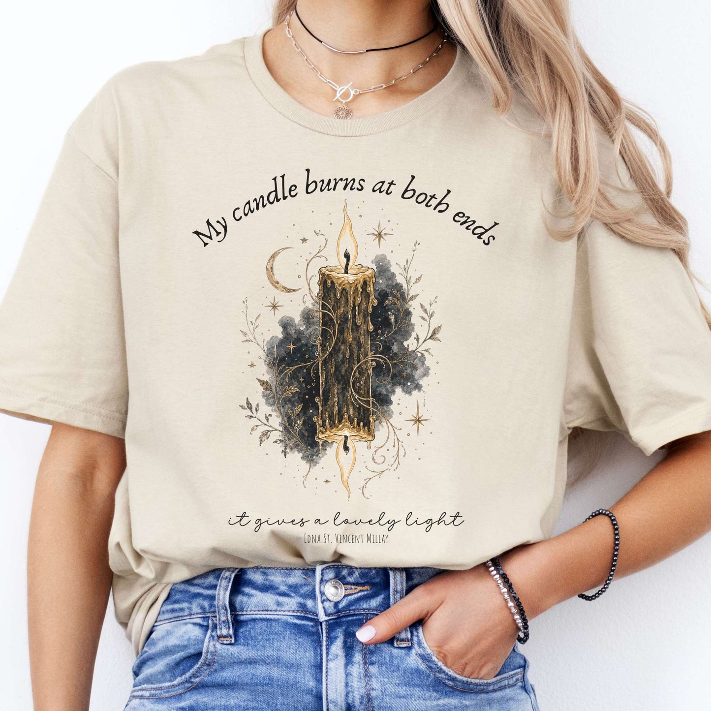 My Candle Burns at Both Ends Edna St. Vincent Millay Literary T-Shirt