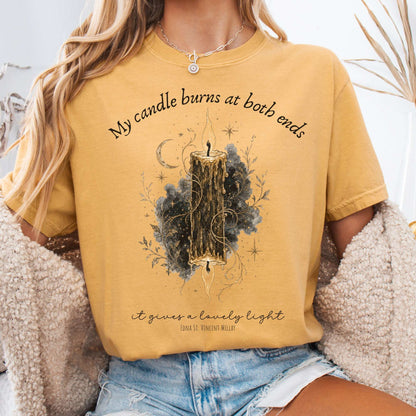 My Candle Burns at Both Ends Edna St. Vincent Millay Literary T-Shirt