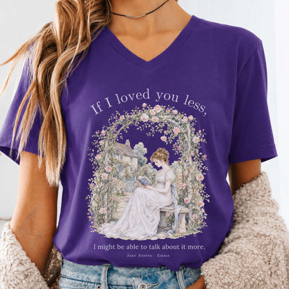 If I Loved You Less Emma Jane Austen Literary V-Neck
