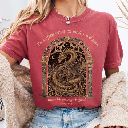 Where His Courage Is Good Beowulf Literary T-Shirt