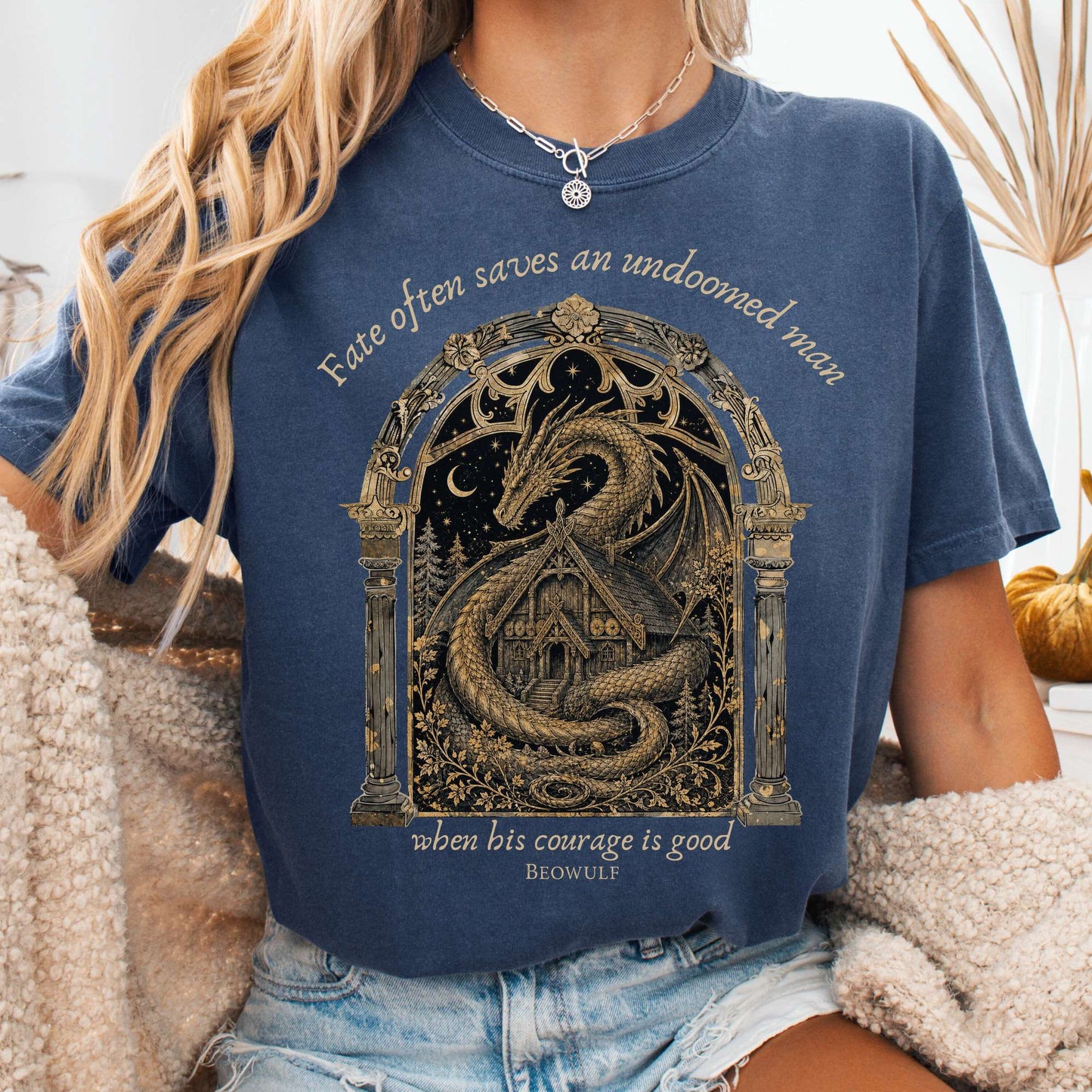 Where His Courage Is Good Beowulf Literary T-Shirt