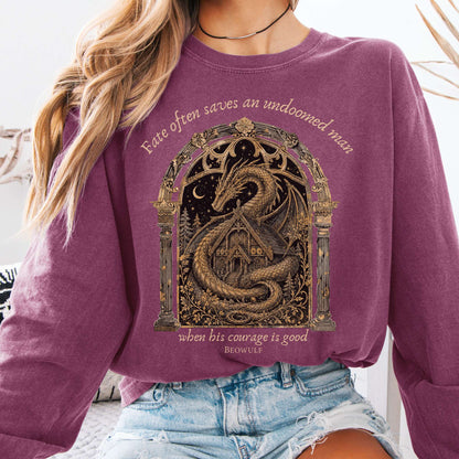 Where His Courage Is Good Beowulf Literary Long Sleeve