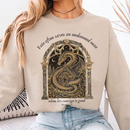 Where His Courage Is Good Beowulf Literary Sweatshirt