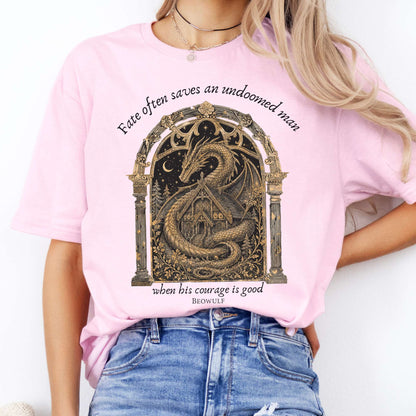 Where His Courage Is Good Beowulf Literary T-Shirt