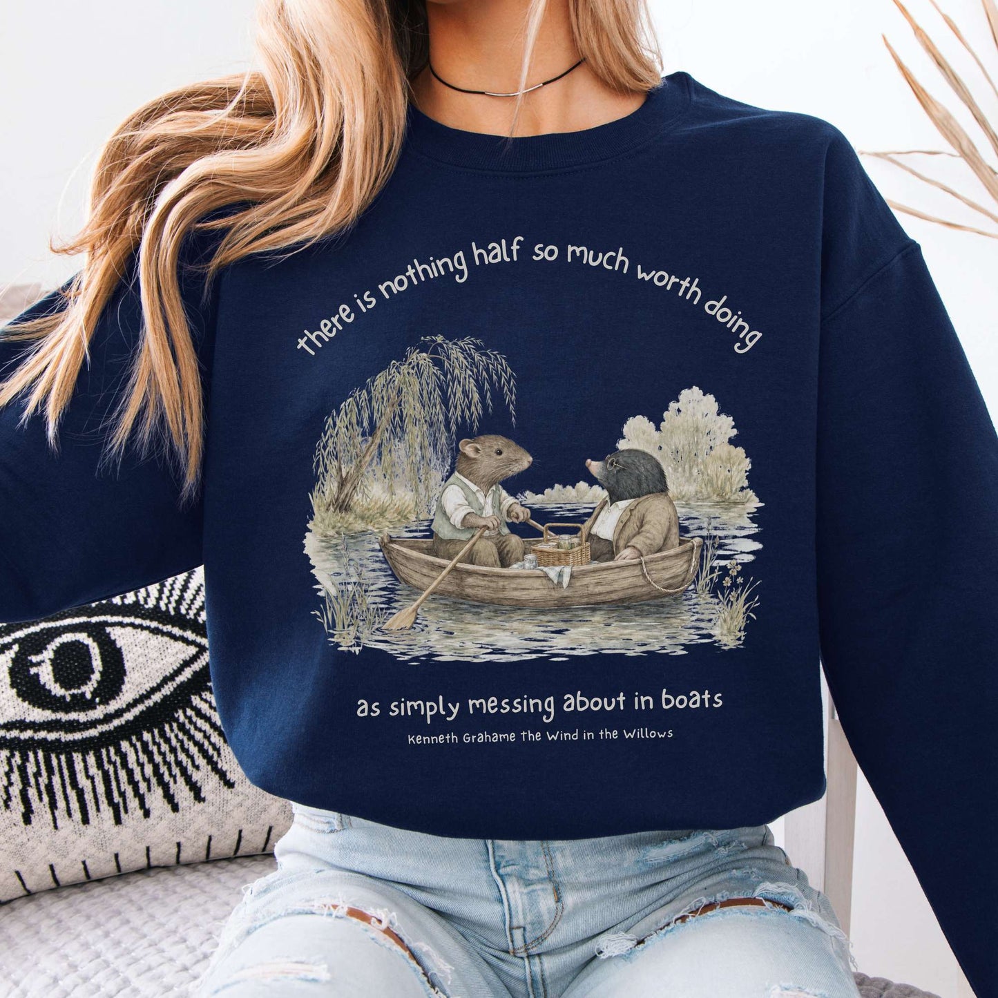 Nothing Half So Much Worth Doing The Wind in the Willows Literary Crewneck Sweatshirt