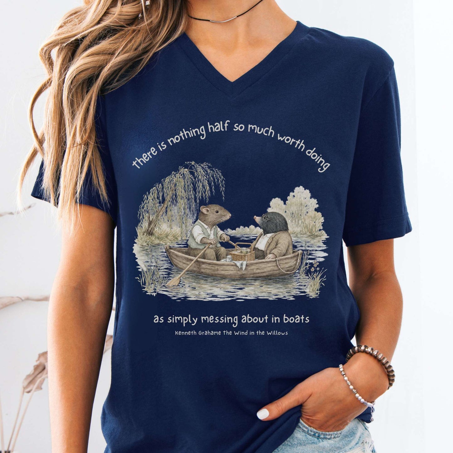 Nothing Half So Much Worth Doing The Wind in the Willows Literary V-Neck