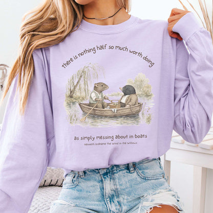 Nothing Half So Much Worth Doing The Wind in the Willows Literary Long Sleeve